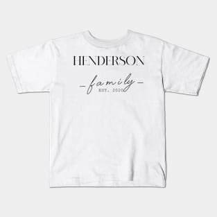 Henderson Family EST. 2020, Surname, Henderson Kids T-Shirt